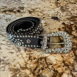 Kippys Black Belt with Silver Accents